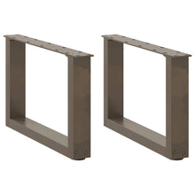 Salontafelpoten U-Vormig Staal Naturel 2 50 x (30-31) cm