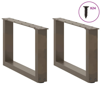 Salontafelpoten U-Vormig Staal Naturel 2 50 x (30-31) cm