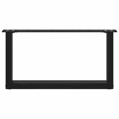 Salontafelpoten 2 st U-vormig 60x(30-31) cm staal zwart