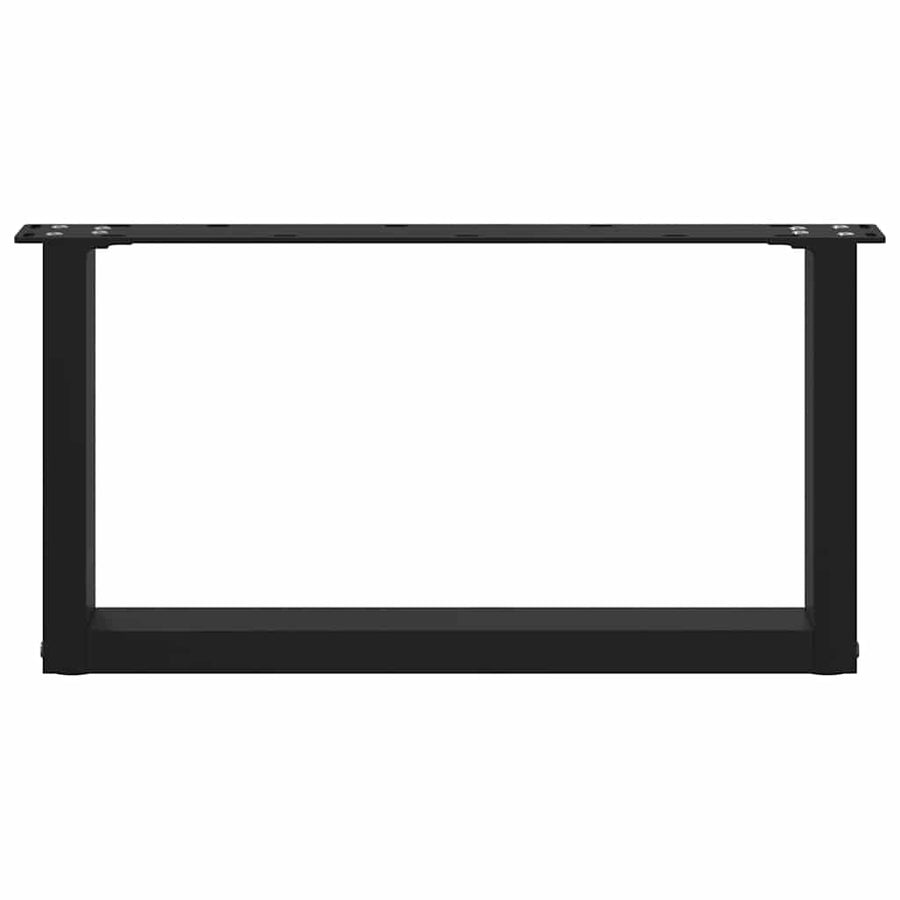 Salontafelpoten 2 st U-vormig 60x(30-31) cm staal zwart