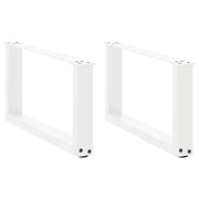 Tafelpoten U-vorm 2 st 60x30 cm staal wit