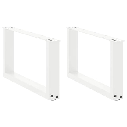 Salontafelpoten U-Vormig Staal Wit 2 60 x (30-31) cm