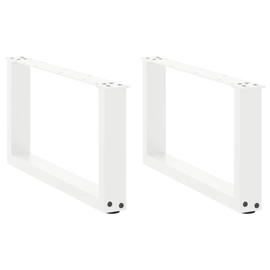 Salontafelpoten U-Vormig Staal Wit 2 60 x (30-31) cm