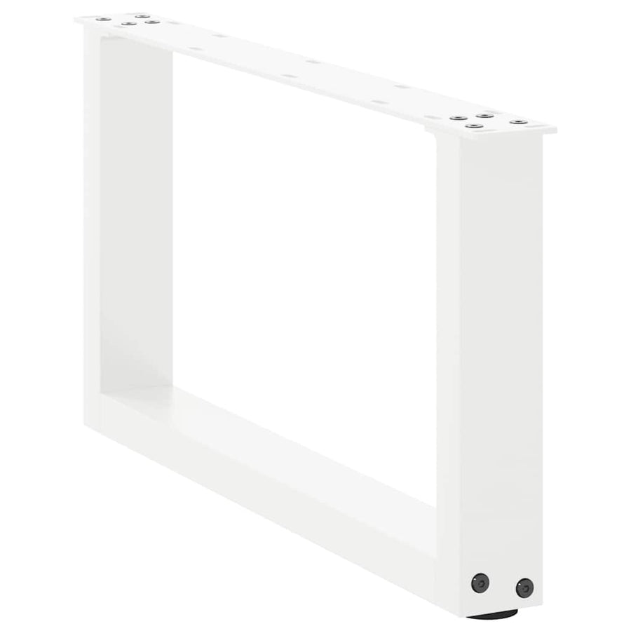 Salontafelpoten U-Vormig Staal Wit 2 60 x (30-31) cm