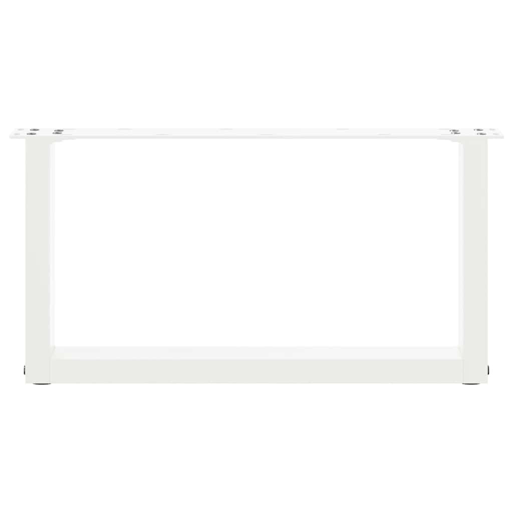 Salontafelpoten U-Vormig Staal Wit 2 60 x (30-31) cm