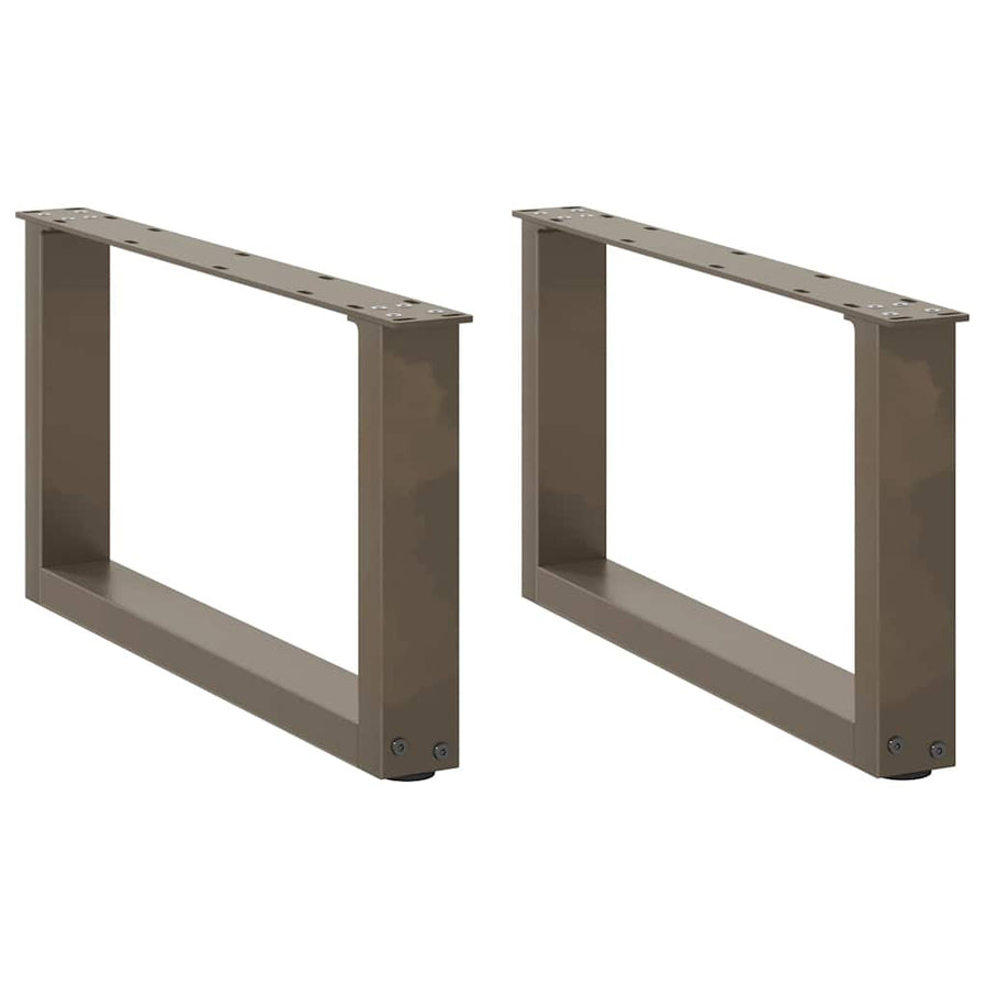 Salontafelpoten U-Vormig Staal Naturel 2 60 x (30-31) cm