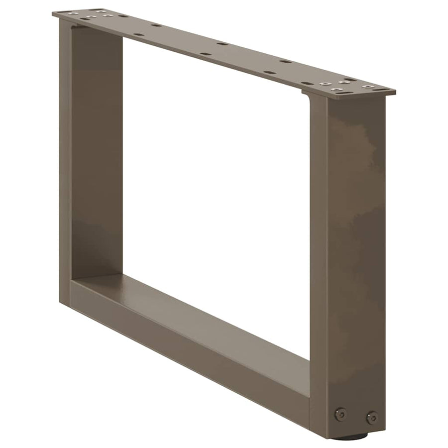 Salontafelpoten U-Vormig Staal Naturel 2 60 x (30-31) cm