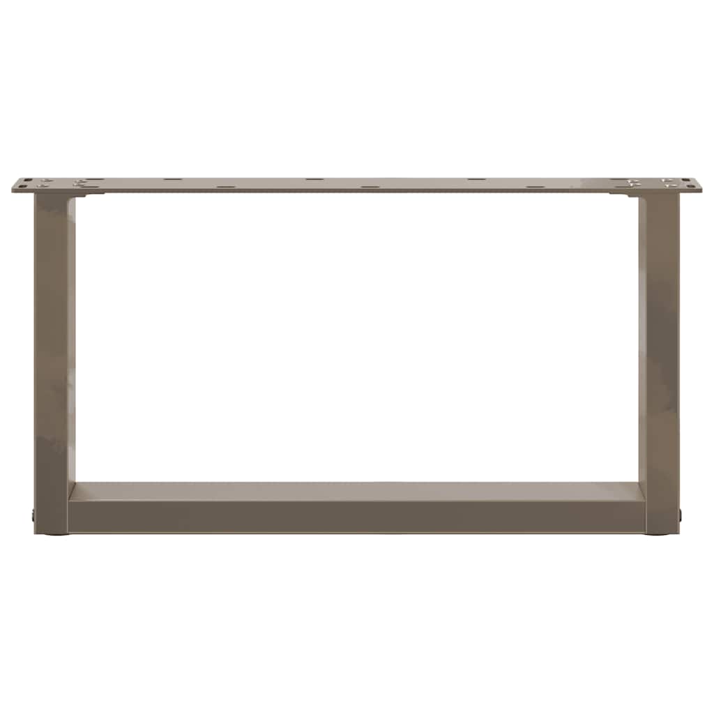 Salontafelpoten U-Vormig Staal Naturel 2 60 x (30-31) cm