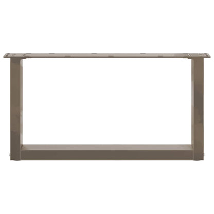 Salontafelpoten U-Vormig Staal Naturel 2 60 x (30-31) cm
