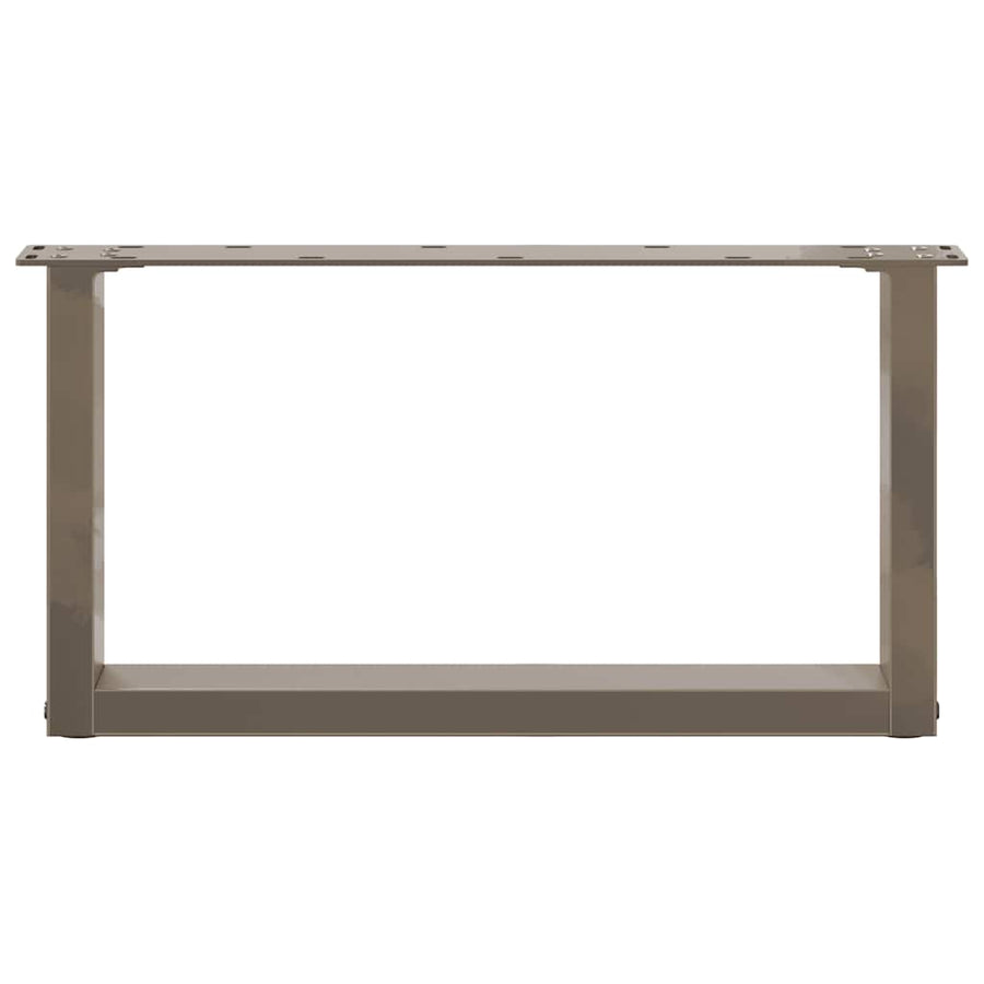 Salontafelpoten U-Vormig Staal Naturel 2 60 x (30-31) cm