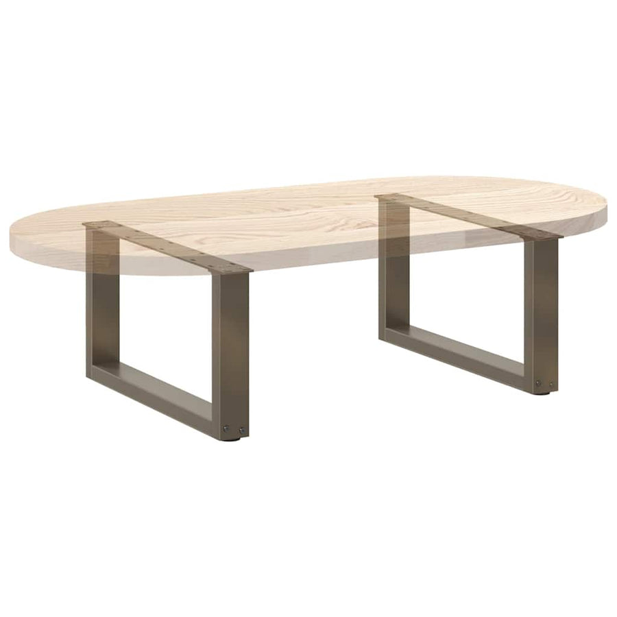 Salontafelpoten U-Vormig Staal Naturel 2 60 x (30-31) cm