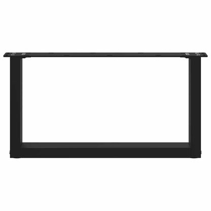 Salontafelpoten 2 st U-vormig 70x(30-31) cm staal zwart
