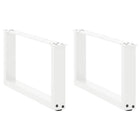 Coffee table legs 2 pcs U-shaped 70x(30-31) cm steel white