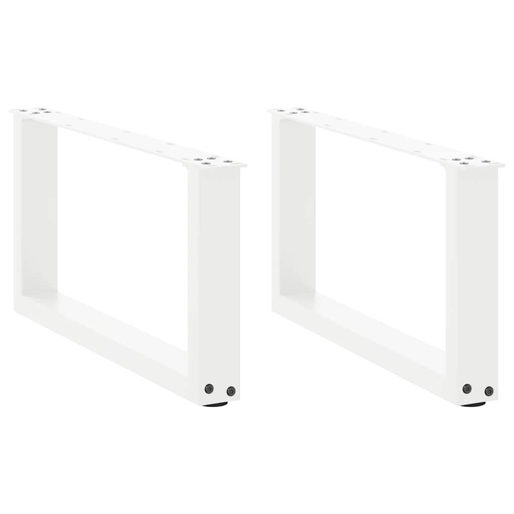 Salontafelpoten U-Vormig Staal Wit 2 70 x (30-31) cm