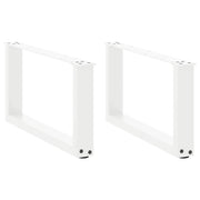 Salontafelpoten U-vorm 2 stuks 70x30 cm staal wit