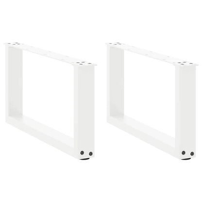 Salontafelpoten U-Vormig Staal Wit 2 70 x (30-31) cm