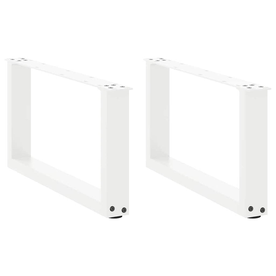 Salontafelpoten U-Vormig Staal Wit 2 70 x (30-31) cm