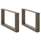 Coffee table legs 2 pcs U-shaped 70x(30-31) cm steel natural