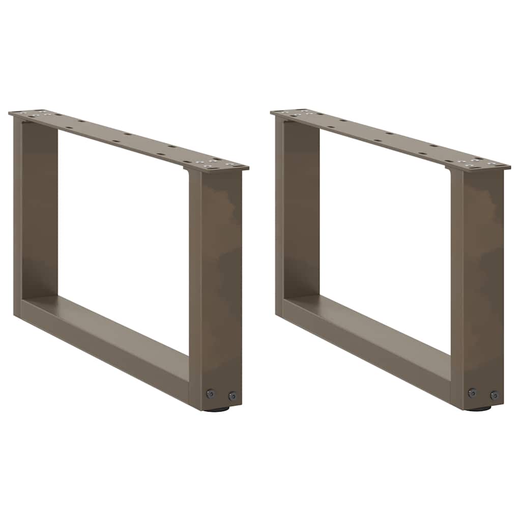 Salontafelpoten U-Vormig Staal Naturel 2 70 x (30-31) cm