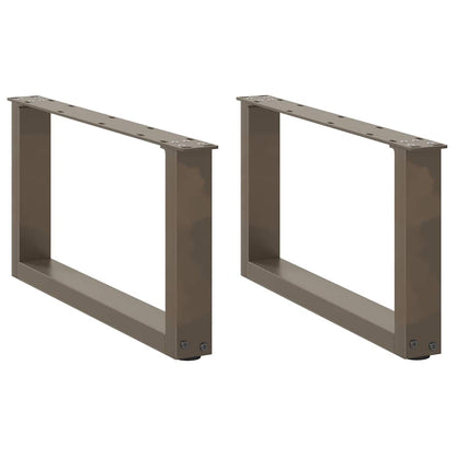 Salontafelpoten U-Vormig Staal Naturel 2 70 x (30-31) cm