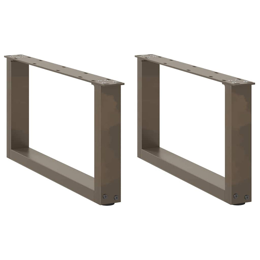 Salontafelpoten U-Vormig Staal Naturel 2 70 x (30-31) cm