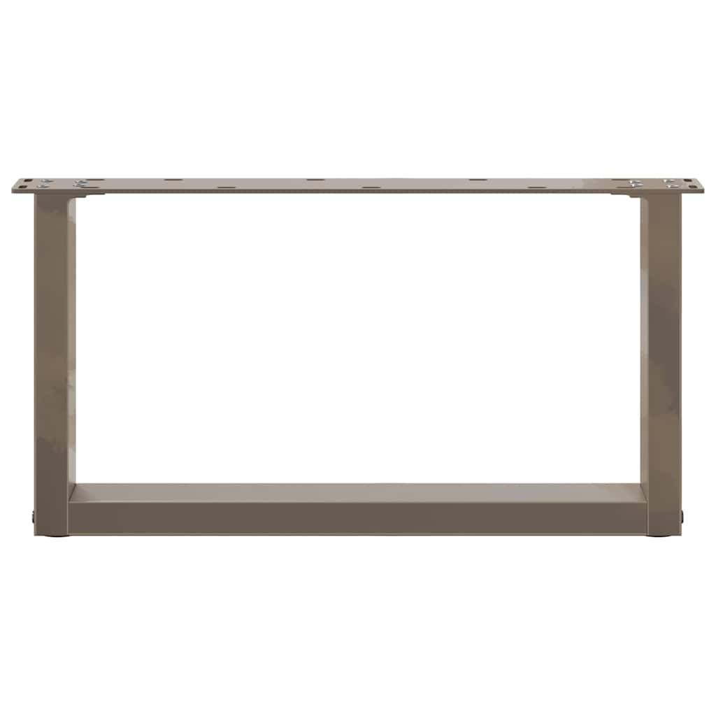Salontafelpoten U-Vormig Staal Naturel 2 70 x (30-31) cm