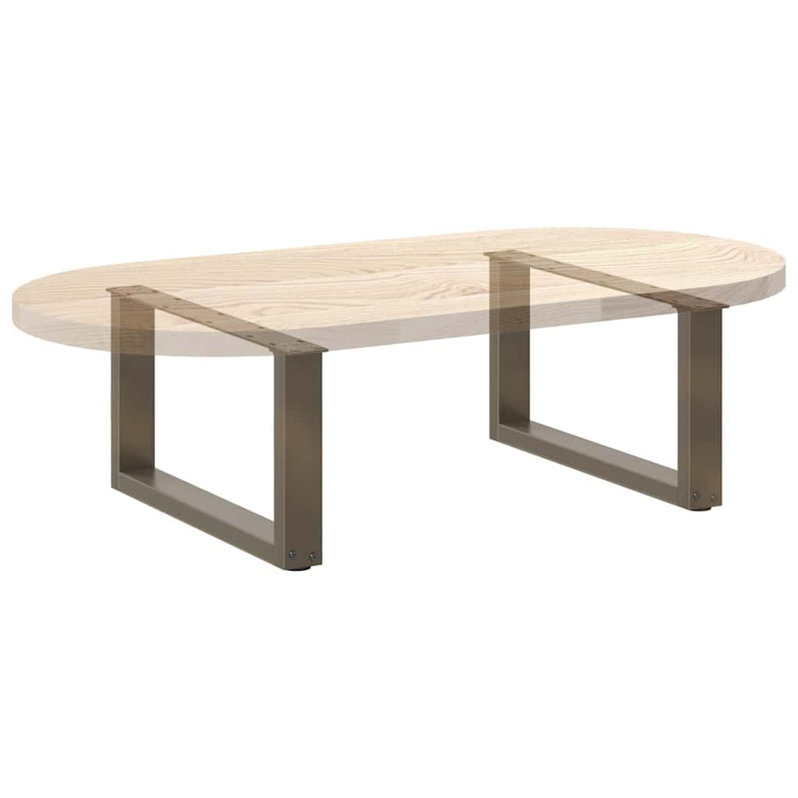 Salontafelpoten U-Vormig Staal Naturel 2 70 x (30-31) cm