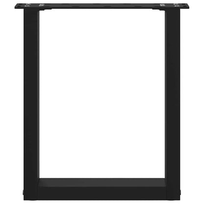 Salontafelpoten 2 st U-vormig 28x(42-43) cm staal zwart