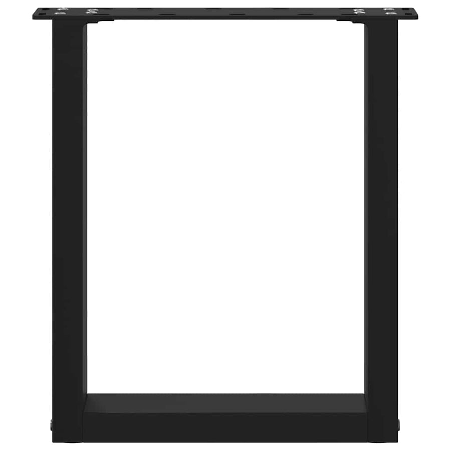 Salontafelpoten 2 st U-vormig 28x(42-43) cm staal zwart