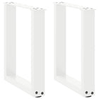 Tafelpoten U-vorm 28x42 cm staal wit 2 stuks