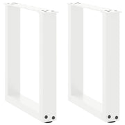 Tafelpoten U-vorm 28x42 cm staal wit 2 stuks