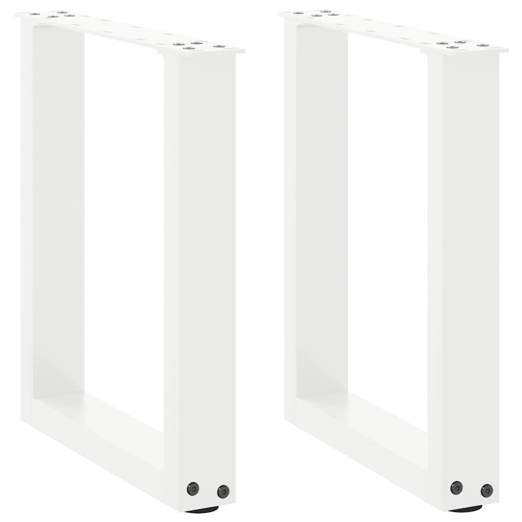 Salontafelpoten U-Vormig Staal Wit 2 28 x (42-43) cm