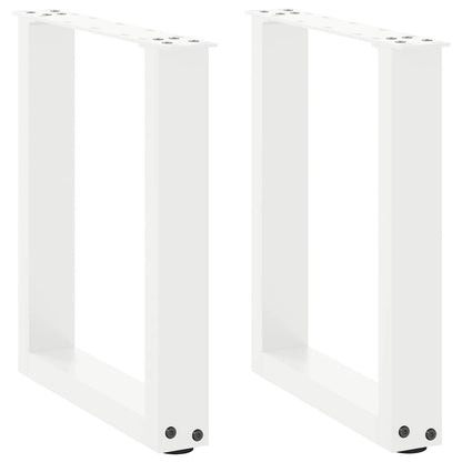 Salontafelpoten U-Vormig Staal Wit 2 28 x (42-43) cm