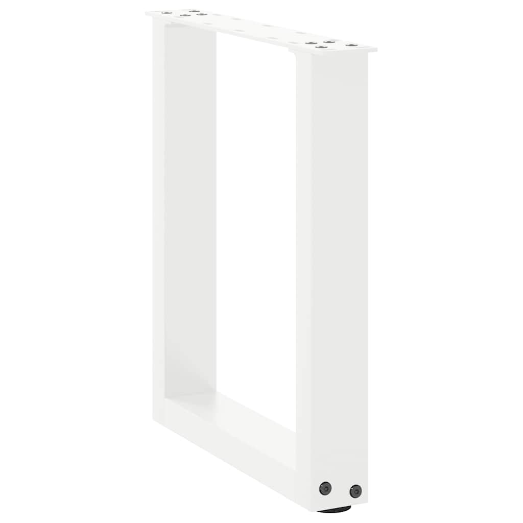 Salontafelpoten U-Vormig Staal Wit 2 28 x (42-43) cm