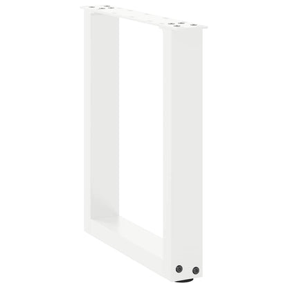 Salontafelpoten U-Vormig Staal Wit 2 28 x (42-43) cm