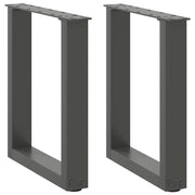 Coffee table legs 2 pcs U-shaped 28x(42-43) cm steel anthracite