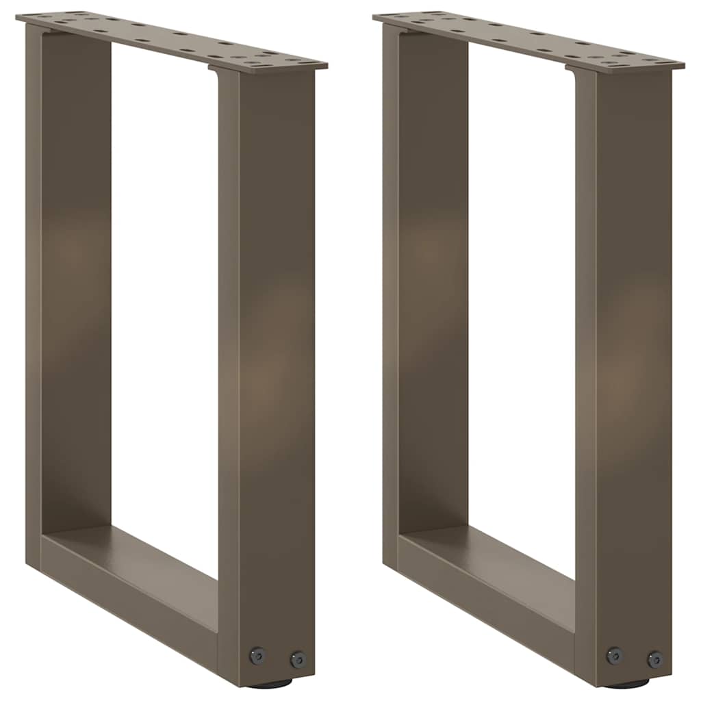 Salontafelpoten U-Vormig Staal Naturel 2 28 x (42-43) cm