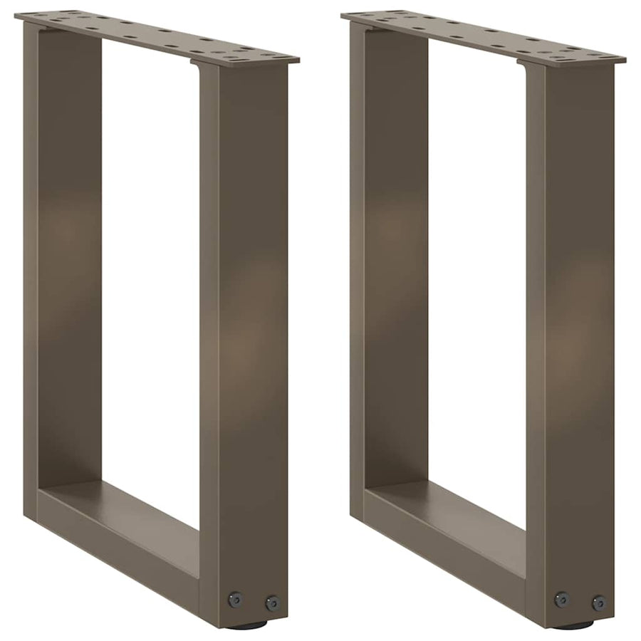Salontafelpoten U-Vormig Staal Naturel 2 28 x (42-43) cm