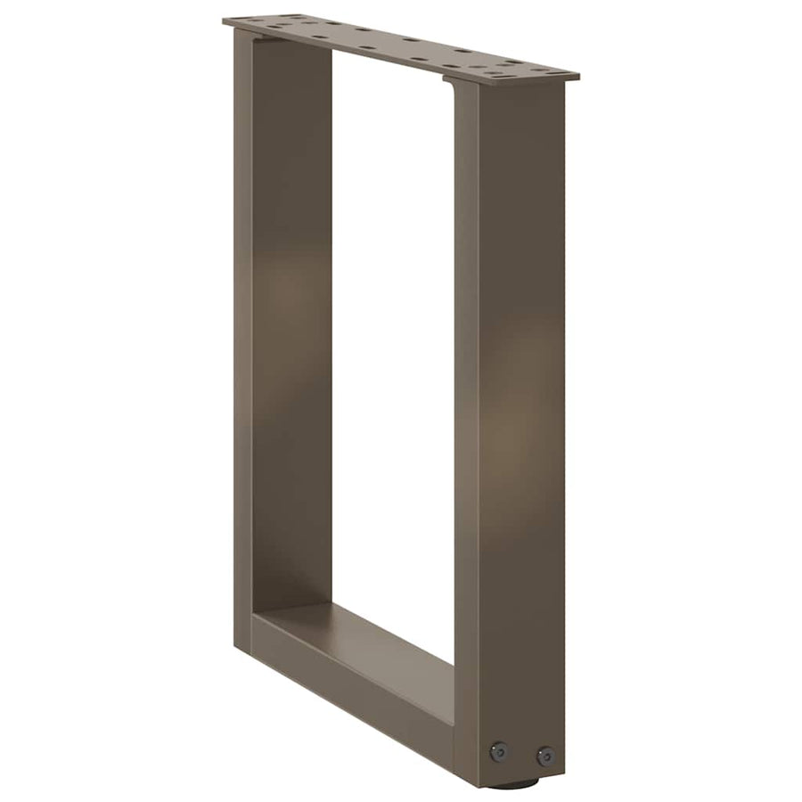 Salontafelpoten U-Vormig Staal Naturel 2 28 x (42-43) cm