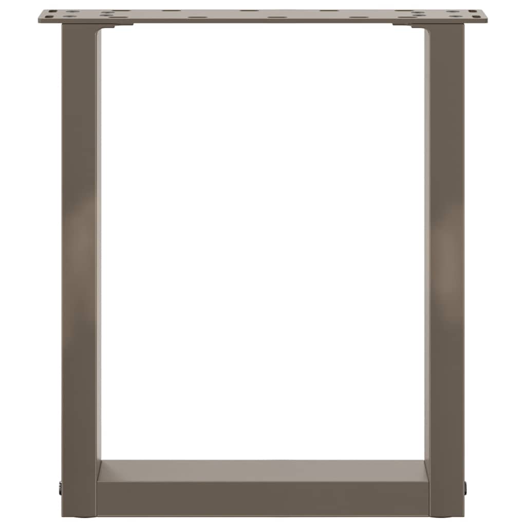 Salontafelpoten U-Vormig Staal Naturel 2 28 x (42-43) cm