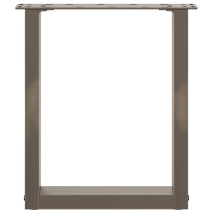 Salontafelpoten U-Vormig Staal Naturel 2 28 x (42-43) cm