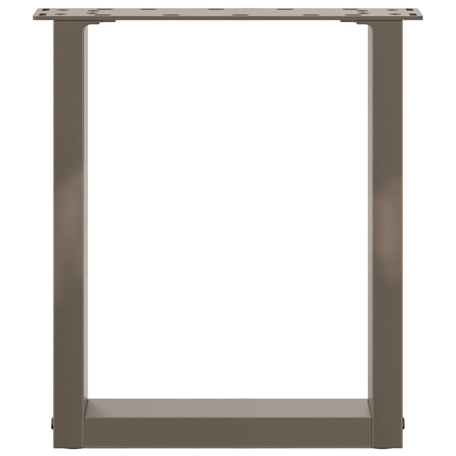Salontafelpoten U-Vormig Staal Naturel 2 28 x (42-43) cm