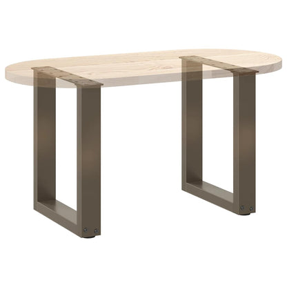 Salontafelpoten U-Vormig Staal Naturel 2 28 x (42-43) cm