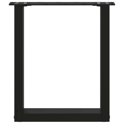 Salontafelpoten 2 st U-vormig 38x(42-43) cm staal zwart
