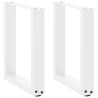 Salontafelpoten 2 st U-vormig 38x43 cm staal wit