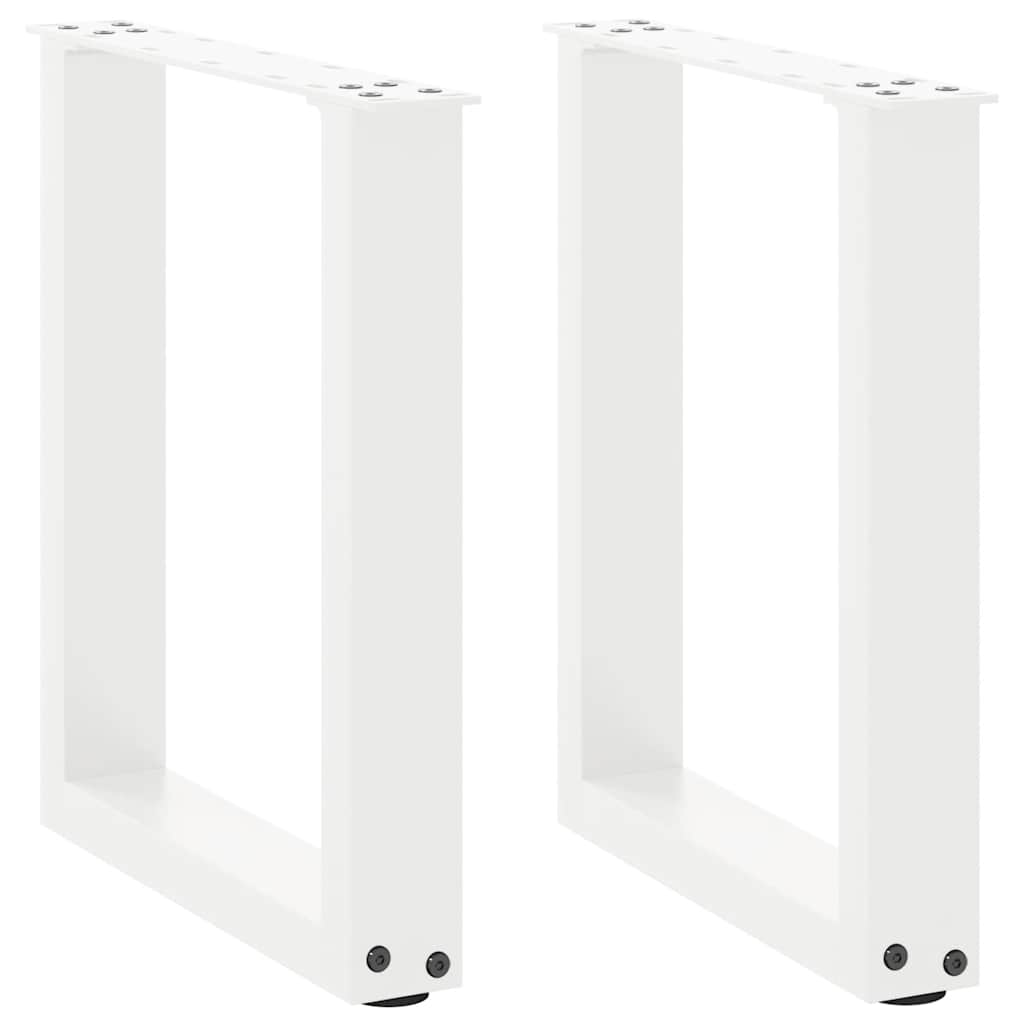 Salontafelpoten U-Vormig Staal Wit 2 38 x (42-43) cm