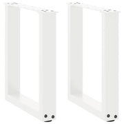 Salontafelpoten 2 st U-vormig 38x43 cm staal wit