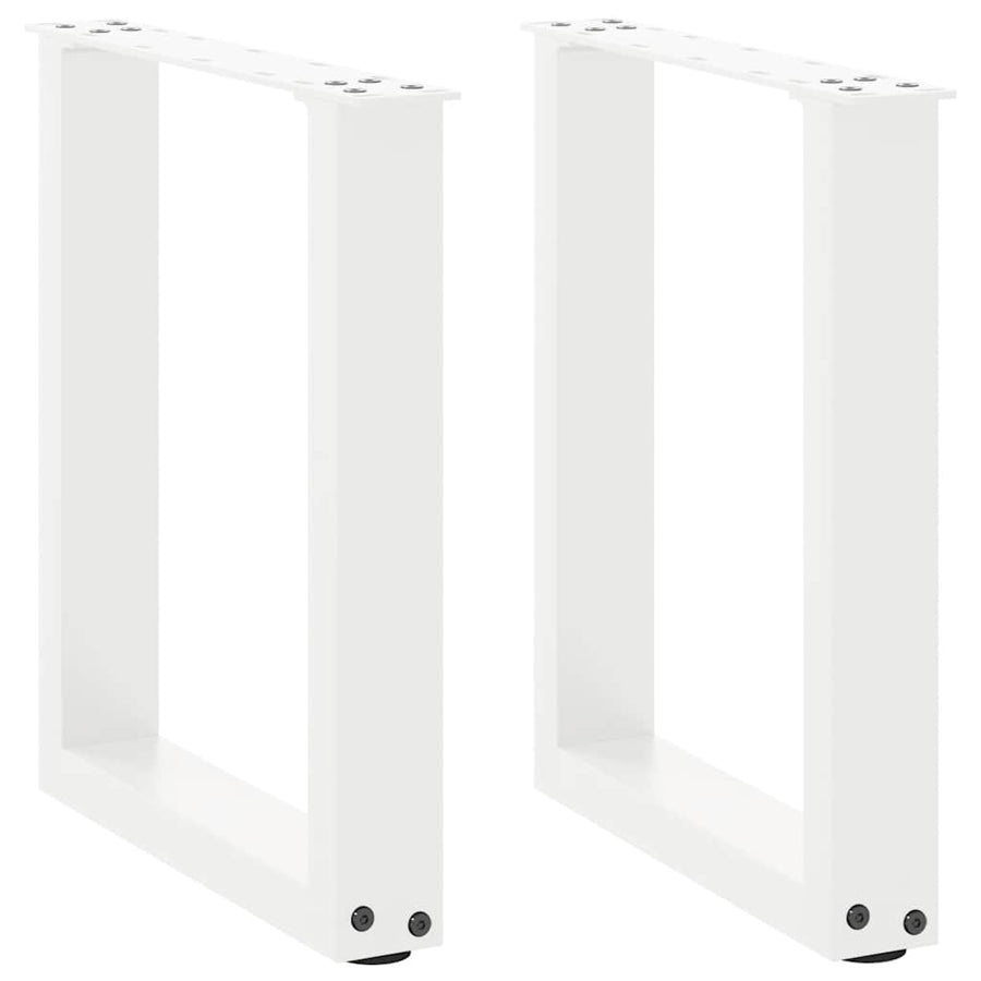 Salontafelpoten U-Vormig Staal Wit 2 38 x (42-43) cm