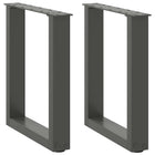 Coffee table legs 2 pcs U-shaped 38x(42-43) cm steel anthracite