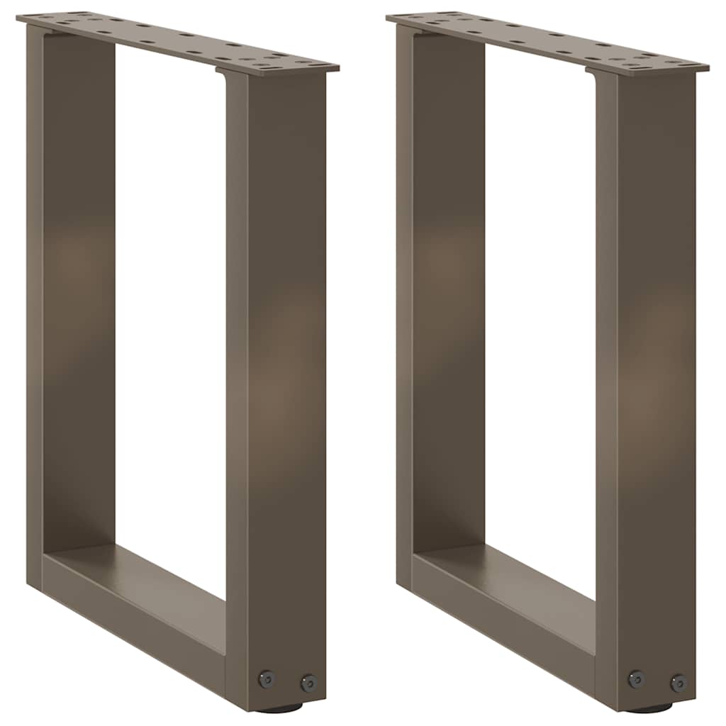 Salontafelpoten U-Vormig Staal Naturel 2 38 x (42-43) cm
